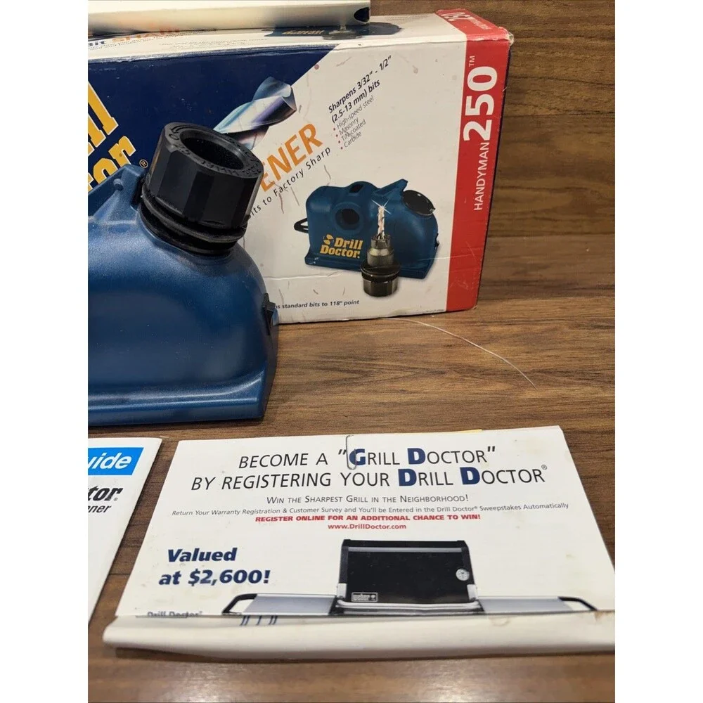 Drill Doctor Handyman 250 Drill Bit Sharpener Tested And Working In Original Box